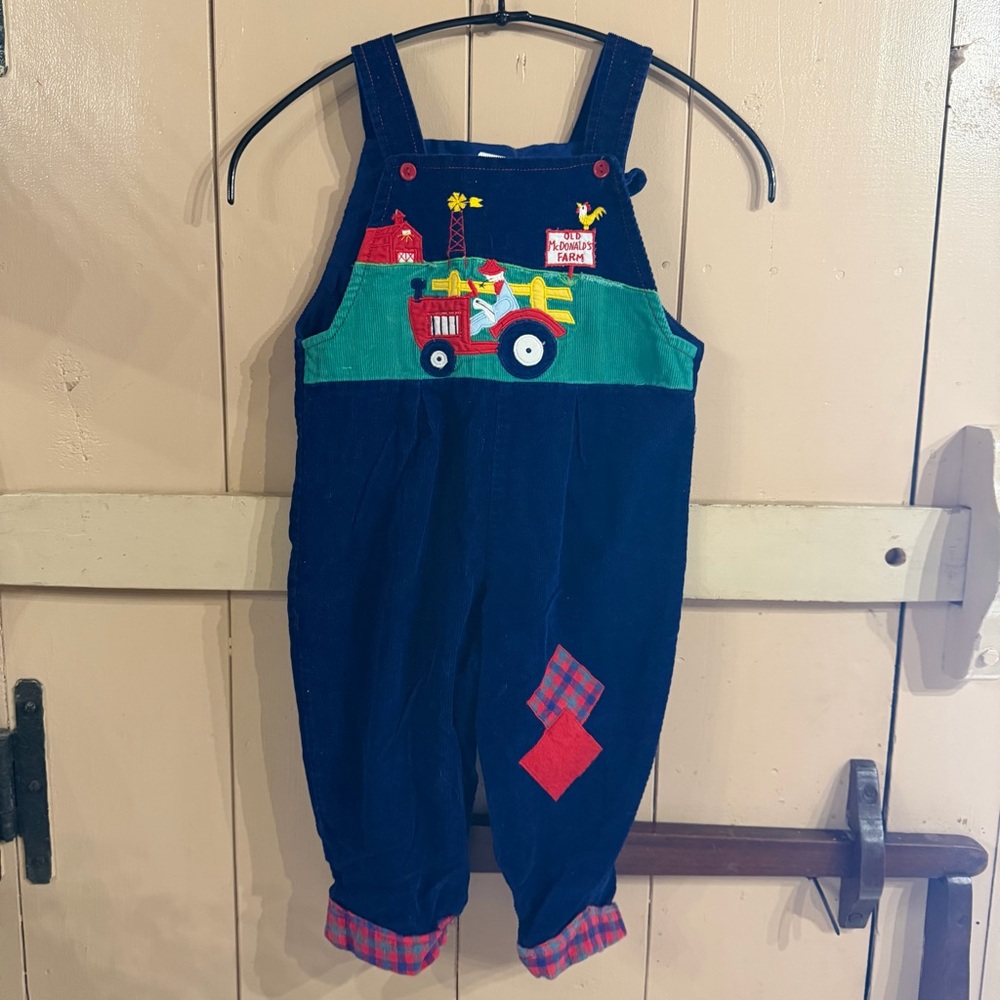 Corduroy Vintage Tractor Farmer bibs! So FREAKIN CUTE!!! 🥰